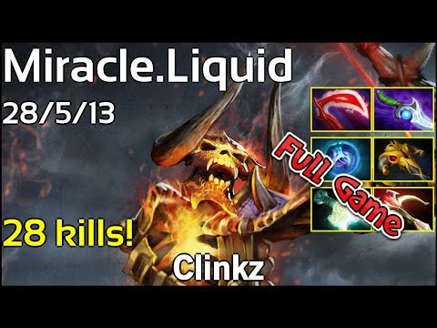 28 kills! Miracle [Liquid] - Clinkz - Dota 2 Full Game 7.19
