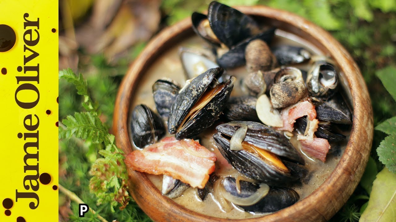 Mussel & bacon stew video Jamie Oliver