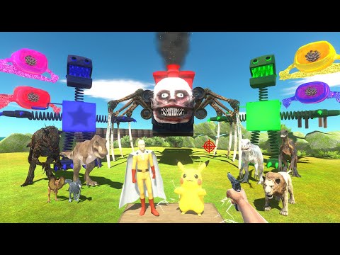 FPS Avatar Hunting Choo Choo Charles and Fights Carnivore Dinosaurs - Animal Revolt Battle Simulator