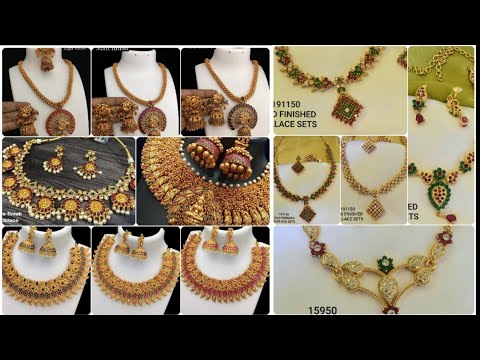 Latest south indian Gold Necklace Design 2019 dulhan Necklace set Jewellery