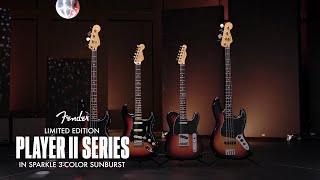 Video thumbnail for Exploring the Limited Edition Player II Series in Sparkle 3-Color Sunburst | Fender by Fender
