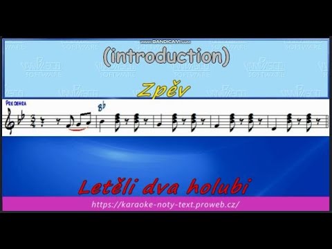 Letěli dva holubi  zpěv