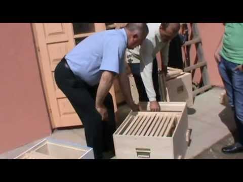 4. Viorel shows how to assemble a "Bio Stup - Ioan Ursu" received in a package by courier 4/4