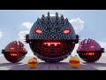 Pacman Vs Monsters Compilation Pacman Vs Lizard Snake Robot Spider Robot