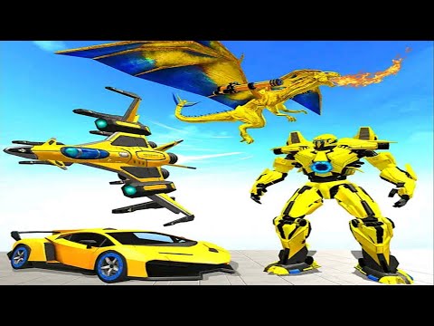 Dragon Robot Air jet Game Robot Transforming Game 2021 - Android iOS Gameplay