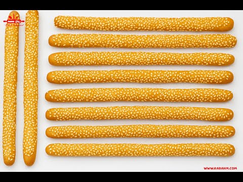 Crunchy Sesame Cookies كعك مقرمش بالسمسم كعك الشاي المقرمش سهل كتير وشهي