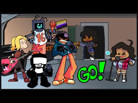 Friday Night Funkin'  but Different Characters Sings "BI-NB"