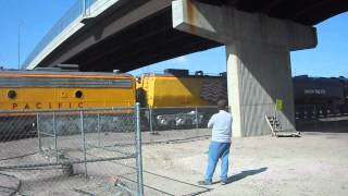 preview picture of video 'UP 844 on UP 150 Homeplate backing into North Platte.AVI'