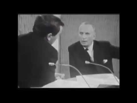 Fascist Oswald Mosley being confronted on the Frost Report 1960s