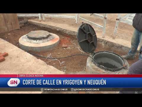 🚧 Chascomús: Avanza la obra de la Cloaca Máxima en calle Yrigoyen