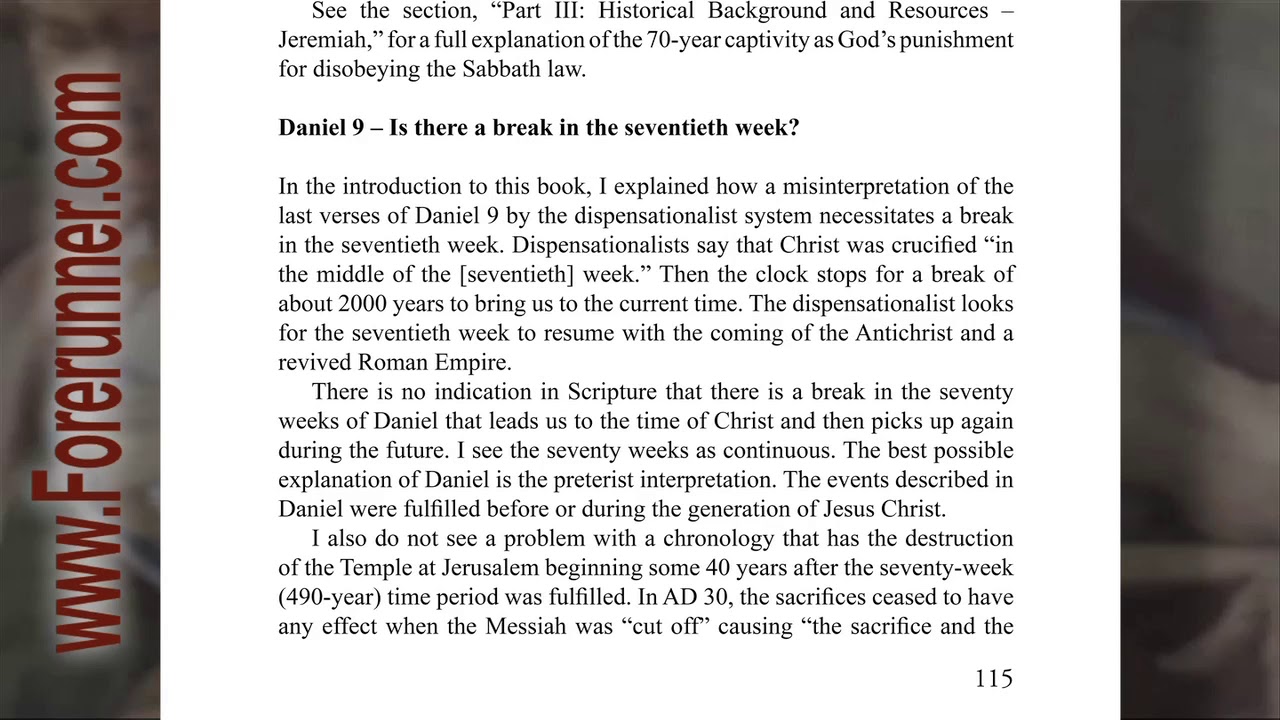 Video: Notes on Daniel: Daniel 9 – Is there a break in the seventieth week?
