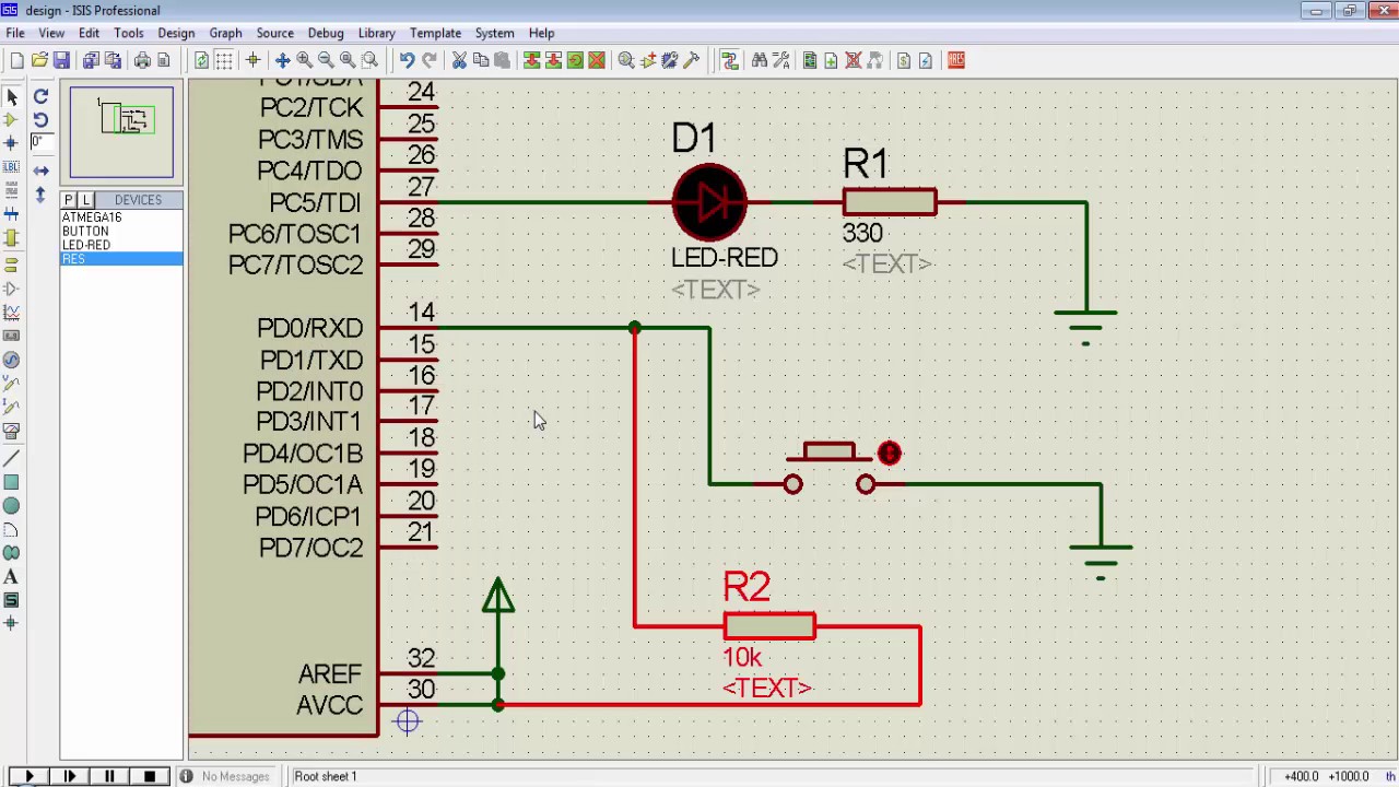 Atmega16 Tutorial 6 - sbit keyword & Switch Interface
