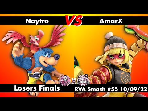 RVA Smash #55: Naytro (Banjo & Kazooie) vs AmarX (Min Min) - LOSERS FINALS - Smash Ultimate SSBU