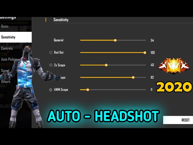 best sensitivity for free fire 4gb ram after update