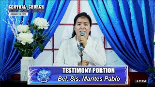 Download Lagu JMCIM | Testimony Portion | Bel. Sis. Marites Pablo | February 13, 2022 Thumbnail