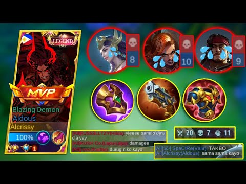 TOP GLOBAL ALDOUS VS TRASHTALKER ENEMIES! INTENSE MATCH TRASHTALK ON! ALDOUS BEST BUILD 2022 - MLBB