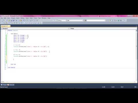 Visual Basic Lesson 6 Math Operators