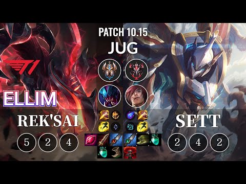 T1 Ellim Rek'Sai vs Sett Jungle - KR Patch 10.15