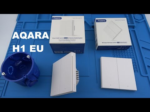 Aqara Wirless nuotolinio valdymo jungiklis H1 (dvigubas rokeris) WRS-R02 Baltas video