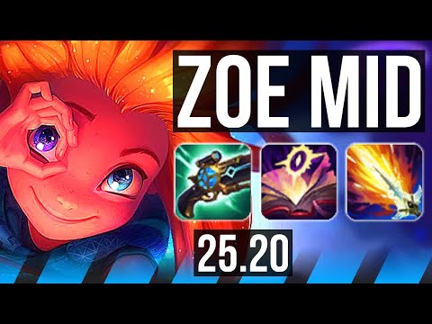 ZOE vs AHRI (MID) | 13/0/18, 60k DMG, Legendary | NA Master | 25.20