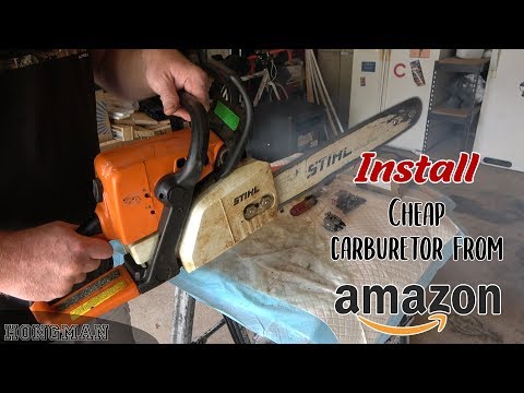 STIHL Chainsaw MS210 - Install cheap carburetor from Amazon