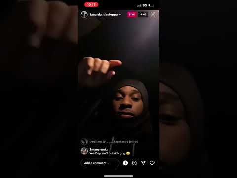 Kmurda Da Steppa going instagram live riding thru the murdaside hood