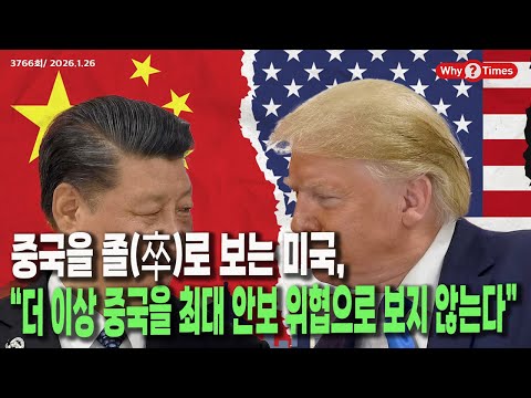 [Why Times Current Affairs Analysis 3766] The US, which views China as a pawn, "no longer sees Ch...