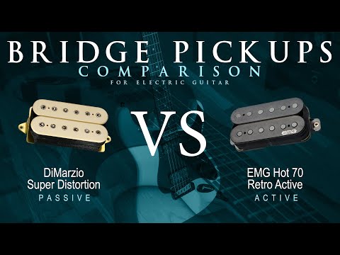 DiMarzio SUPER DISTORTION vs EMG HOT 70 RETRO ACTIVE - Bridge Guitar Pickup Comparison Tone Demo