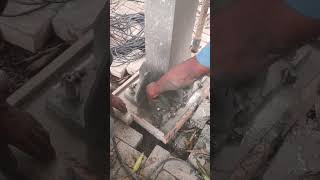 Grouting for column with gp2 grout to prevent the shrinkage of base plat