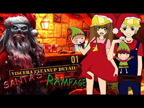 SANTA'S RAMPAGE #01 - Santa hat gesoffen!!! ● Let's Play Together Viscera Cleanup Detail