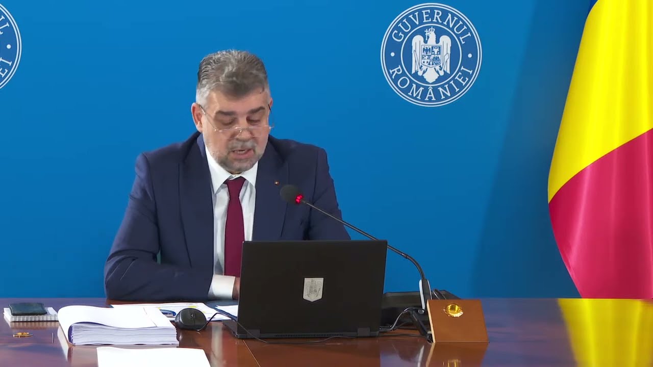 08/10/23: Declarații de presă susținute de premierul Marcel Ciolacu la începutul ședinței de Guvern