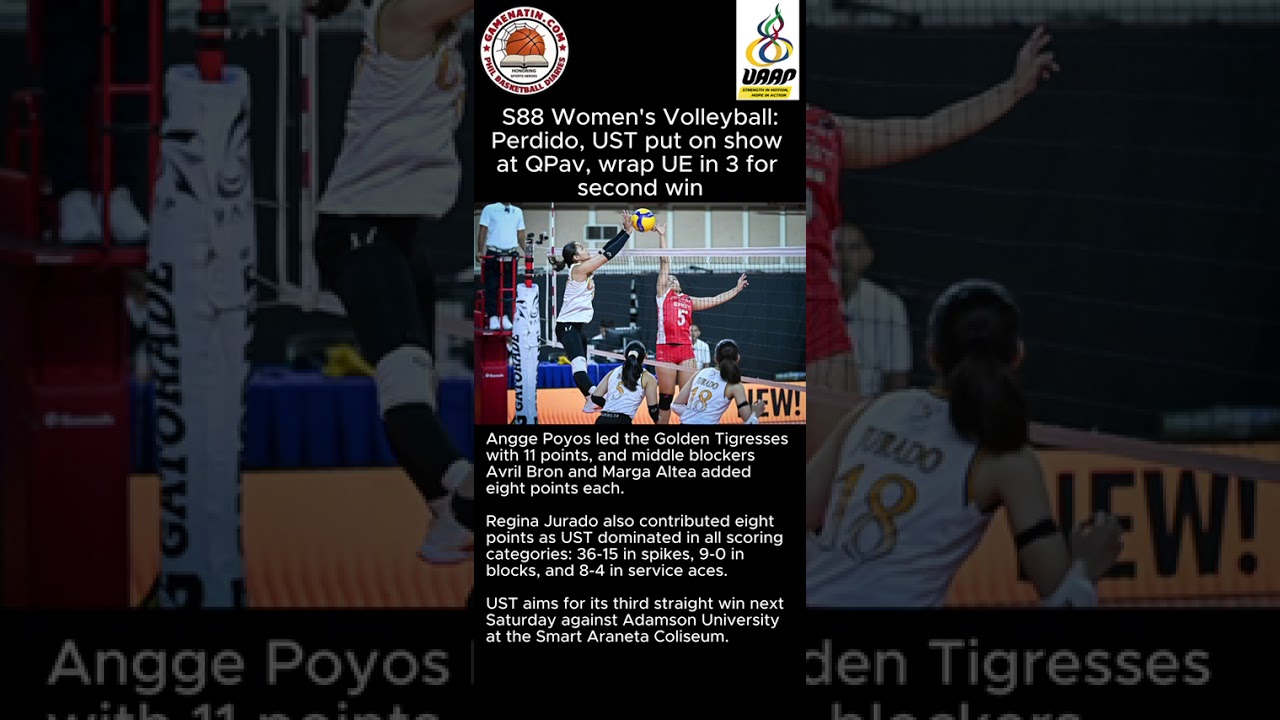 UAAP Women's Volleyball: UST overpowers UE in 3 quick sets