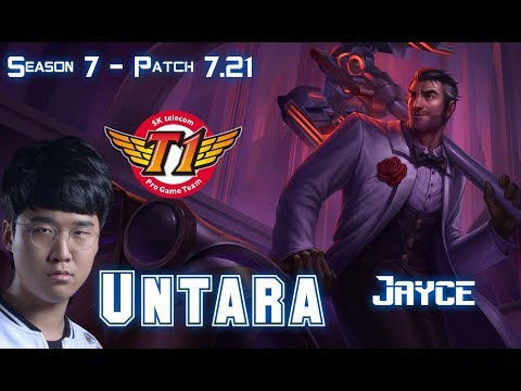 SKT T1 Untara JAYCE vs KLED Top - Patch 7.21 KR Ranked