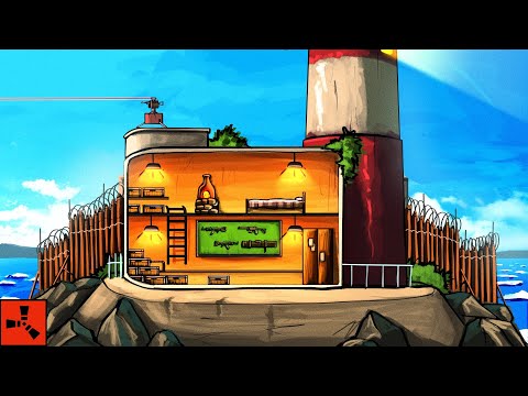 I Built INSIDE & Walled off Lighthouse in Rust...