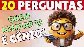 QUIZ 20 PERGUNTAS | Quem acertar 12 está ACIMA DA MÉDIA | Quiz Conhecimentos Gerais