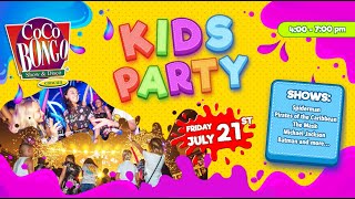 Join us at the Kids Party in Cancun July 21st