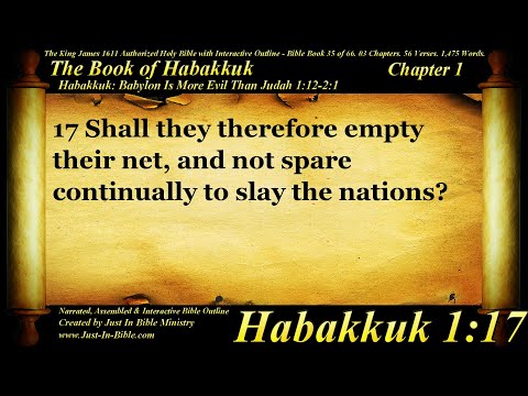 Bible Book #35 - Habakkuk Chapter 1 - The Holy Bible KJV Read Along Audio/Video/Text