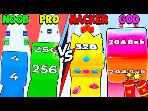 TIKTOK GAMEPLAY VIDEO 2024:CHAIN CUBE 2048:MERGE GAME & JELLY RUNNER 3D:NUMBER GAME,NOOB,PRO,HACKER