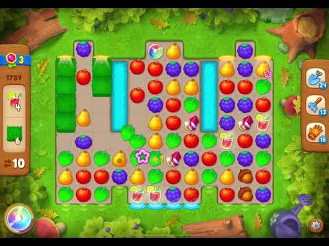 GardenScapes Level 1789 no boosters (17 moves)