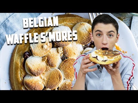 How To Make Belgian Waffle S'mores | Eitan Bernath