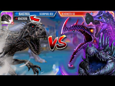 SCORPIOS REX LEVEL 999 vs BOSSES | Jurassic World: The Game