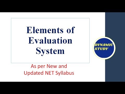 Elements of Evaluation System
