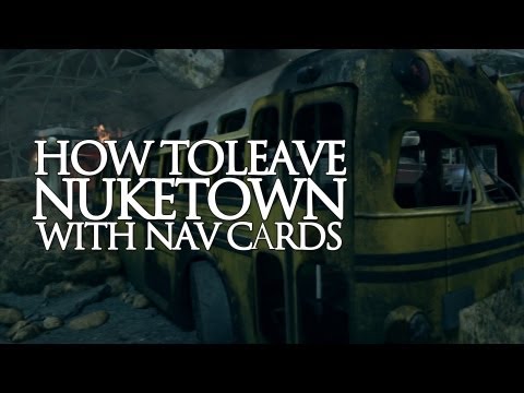 Nuketown | How to Leave Nuketown with Nav Cards! (Black Ops 2 Zombies Gameplay)