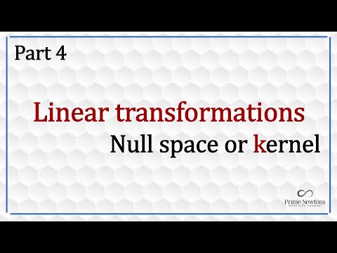 Null space of a linear transformation