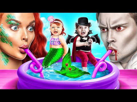 Metamorfoza Małej Syrenki w Realu! Jak Zostać Wampirem!