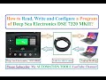 How to Read, Write and Configure a Program of Deep Sea Electronics DSE 7320 MKII ?
