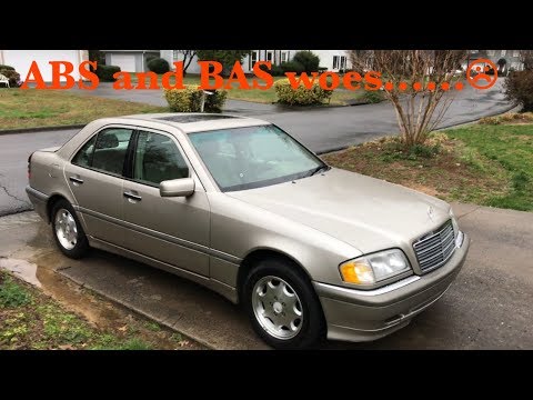 UpDaTe 1998 Mercedes Benz c230 new bulbs, broken deck trunk lid, and ABS / BAS problems