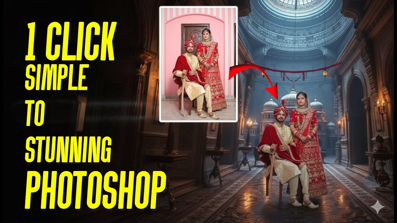 1 Click Simple To Stunning Wedding Photo Photoshop Tutorial