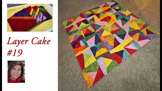 🍰 LAYER CAKE 19 QUILT PATTERN TUTORIAL 🍰  | Colorful Batik Triangles | Kaleidoscope Effect | 5 HOURS