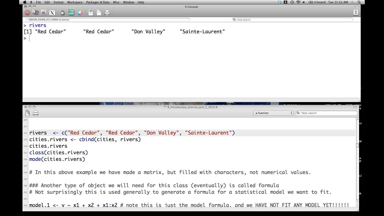Introduction to R part IV: Classes and Objects in R.
